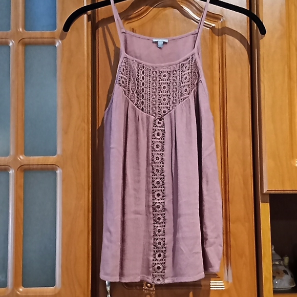 Charlotte Russe Small Spaghetti Strap Blouse. Dark Rose. - Picture 8 of 13